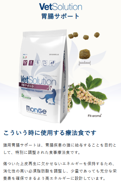 Monge VetSolution モンジベッツソリューション 猫用 胃腸サポート 2kg