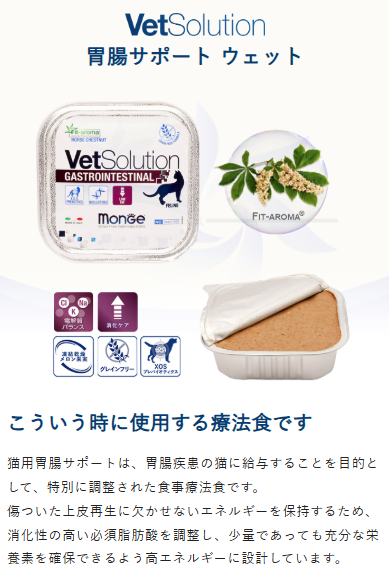 Monge VetSolution モンジ ベッツソリューション 胃腸サポート ウェット 猫用 24個入り