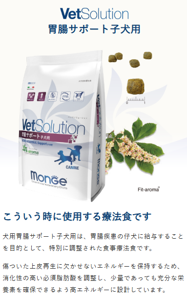 Monge VetSolution モンジ ベッツソリューション 胃腸サポート 子犬用 800g