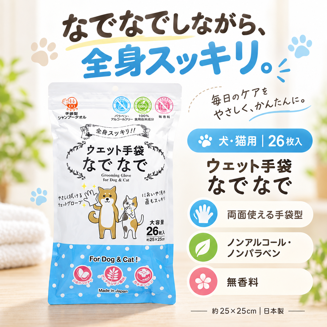 なでなで手袋犬猫用26枚