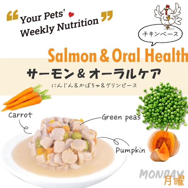 ファンタジーワールド シグネチャー7 サーモン&オーラルケア (月) 80g