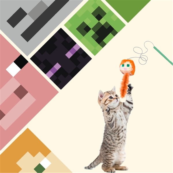 マインクラフト 猫じゃらし おもちゃ クリーパー 24本入り