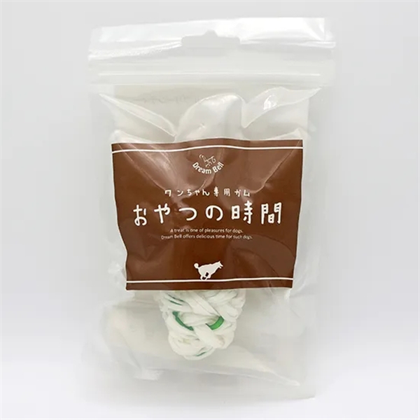 おやつの時間 牛皮ガム編込みボール 2個入 ミルクフレーバー
