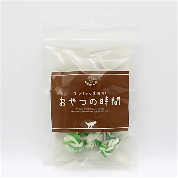 おやつの時間 牛皮ガム編込みボーン 3本入 イチゴフレーバー