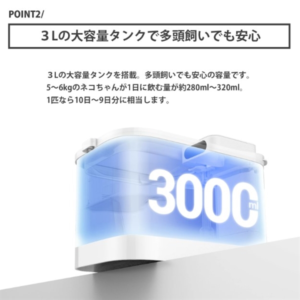 PETKIT(ペットキット) Eversweet Max Smart Pet Drinking Fountain 自動給水器 P4115