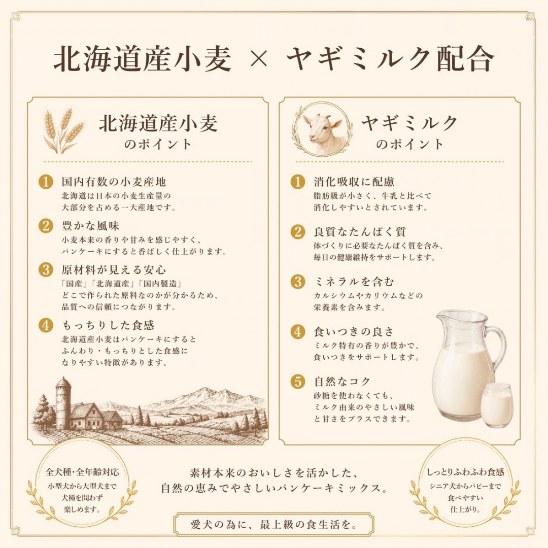北海道産小麦とヤギミルクの素材紹介