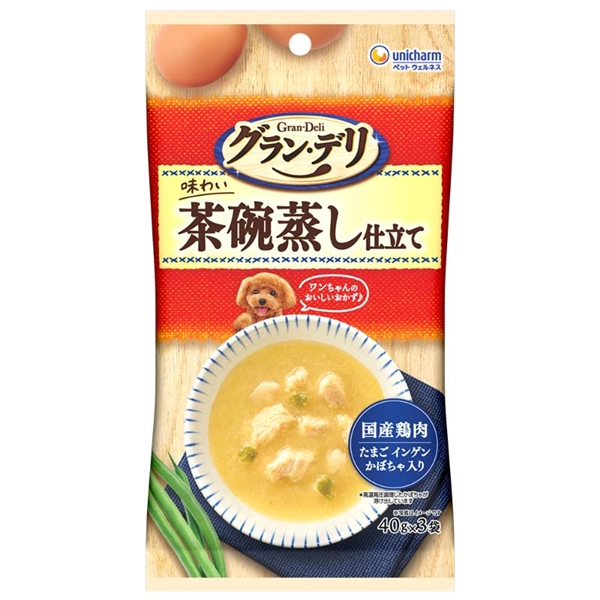 ユニ・チャーム グラン・デリ パウチ 茶碗蒸し仕立て 40g×3個