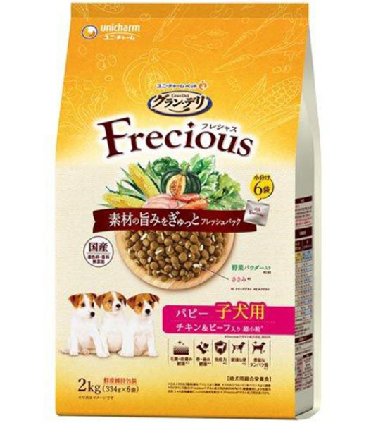 ユニ・チャーム gran Deli Frecious パピー 子犬用 チキン&ビーフ入り 2kg