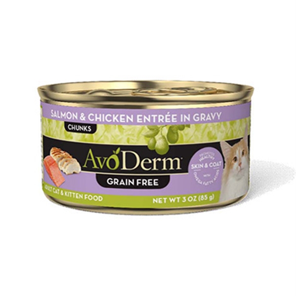 QIX アボ・ダーム 猫缶 セレクトカット サーモン&チキン 85g