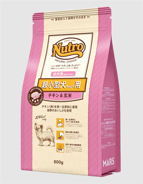 ニュートロ ナチュラル チョイス 超小型犬 4kg以下用 成犬用 チキン&玄米 800g