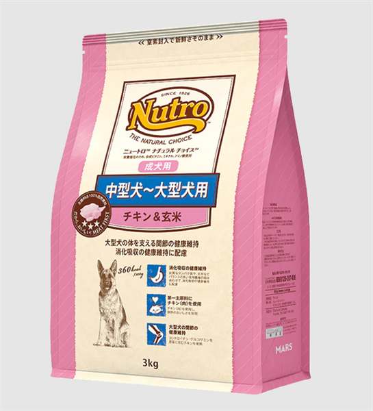 ニュートロ ナチュラル チョイス 中型犬~大型犬用 成犬用 チキン&玄米 3kg
