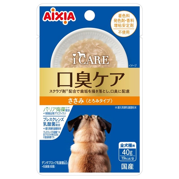 アイシア 国産 i CARE ドッグ 口臭ケア ささみ とろみタイプ 40g