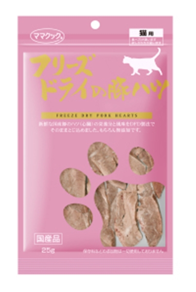 ママクック フリーズドライの豚ハツ 猫用 25g