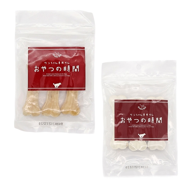 おやつの時間 牛皮ガムボーンプレス ミルク M 3本入
