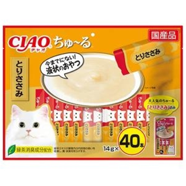 CIAOちゅーるとりささみ14g×40本｜猫用 おやつ