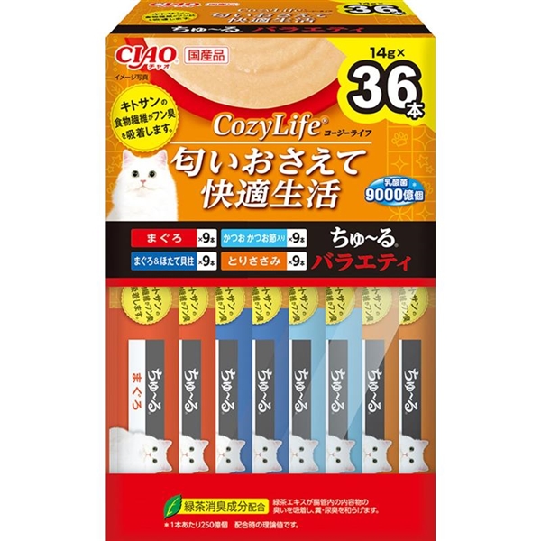 いなば 国産 CIAO チャオ コージーライフ ちゅーるバラエティBOX 14g×36本