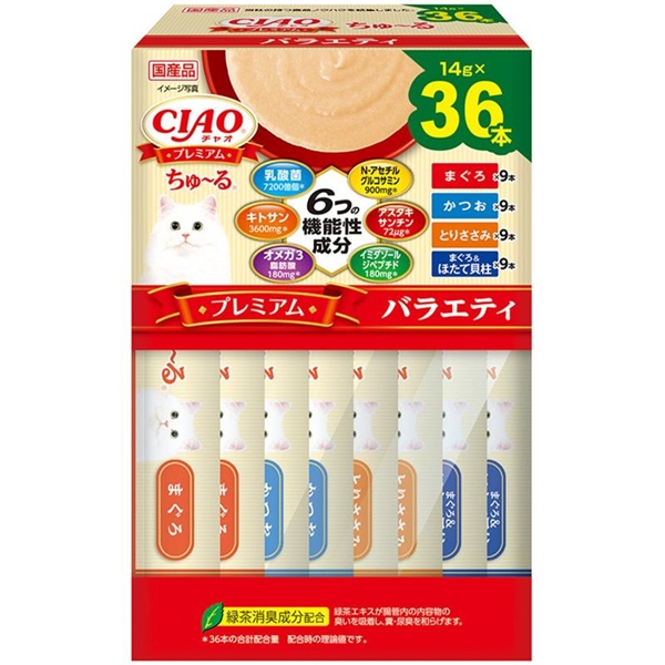 いなば 国産 CIAO チャオ プレミアムちゅーる バラエティBOX 14g×36袋