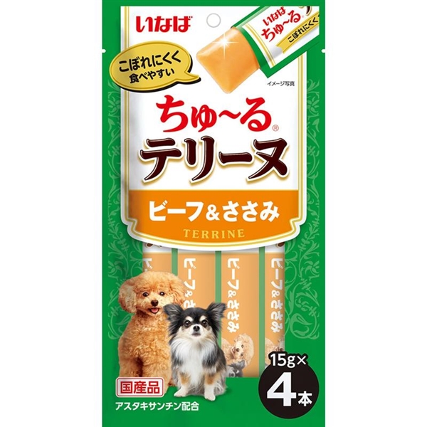 いなば 国産 CIAO チャオ ちゅーる テリーヌ ビーフ&ささみ 15g×4本