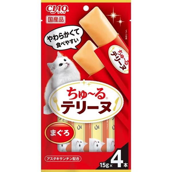 いなば 国産 CIAO チャオ ちゅーるテリーヌ まぐろ 15g×4本