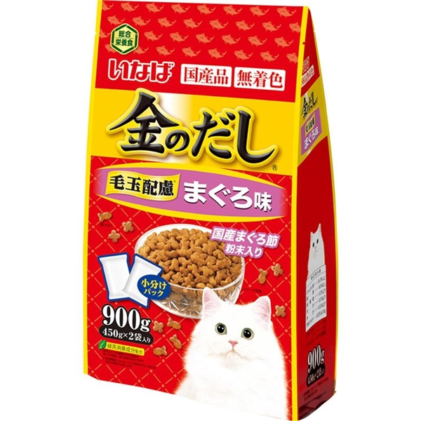 いなば 国産 金のだしドライ 毛玉配慮 まぐろ味 900g(450g×2袋)
