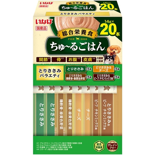 いなば 国産 ちゅーるごはん とりささみバラエティ 14g×20本