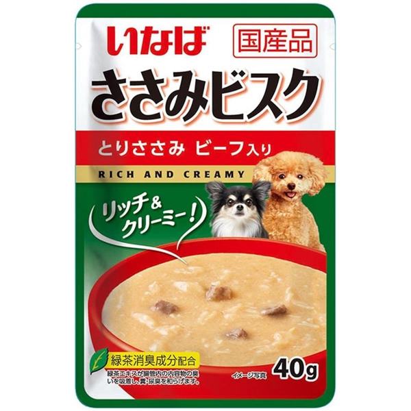 いなば 国産 ささみビスク とりささみ ビーフ入り 40g