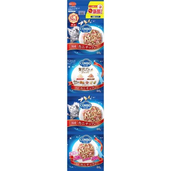 日本ペットフード 国産 コンボ コンボキャット 連パック カニチップ添え 160g