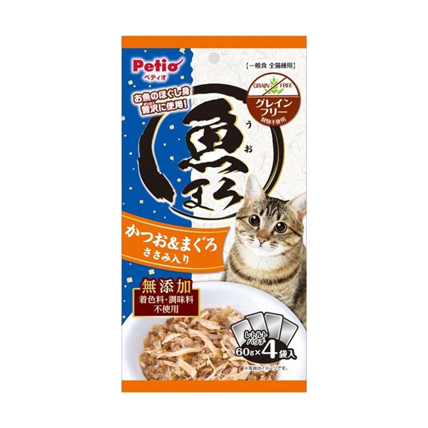 魚介類(加工食品) koguhiro591 魚まろかつお＆まぐろささみ入 60g×4袋