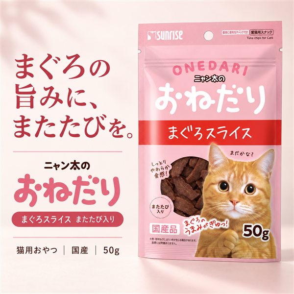 ニャン太のおねだり まぐろスライス またたび入り 50g 猫用おやつ