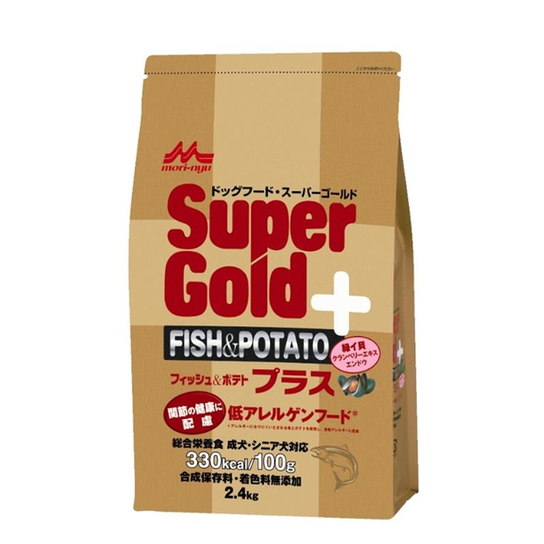 森乳サンワールド Super gold スーパーゴールド フィッシュ&ポテト プラス 関節の健康に配慮 低アレルゲン 2.4kg