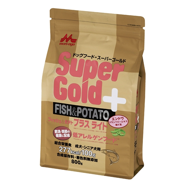 森乳サンワールド Super gold スーパーゴールド フィッシュ&ポテト プラス ライト 肥満・関節の健康に配慮 低アレルゲン 800g
