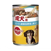 Ｐ１１成犬用ビーフ＆緑黄色野菜と魚４００ｇ 定価：250円（税込）