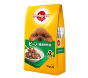 Ｐ１１５成犬用ビーフ＆野菜７０ｇ×３ 定価：228円（税込）