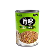 ペットプロ旨味グルメビーフ＆野菜味３７５ｇ 定価：129円（税込）