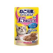 ねこ元気パウチ１５歳以上まぐろ６０ｇ 定価：96円（税込）