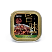 ＰＰ旨味グルメ犬トレービーフ＆野菜１００ｇ 定価：107円（税込）