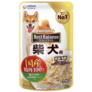 ベストバランス国産鶏パウチ柴犬６０ｇ 定価：107円（税込）