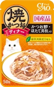 焼かつおディナーかつお節・ほたて貝柱５０ｇ 定価：96円（税込）