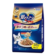 ユニ・チャーム 国産 銀のスプーン 贅沢3種の素材仕立て まぐろ・かつお・白身魚味 1.0kg