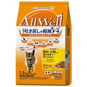 ユニ・チャーム 国産 Allwell オールウェル 吐き戻し、避妊・去勢後の体重ケア チキン味 1.5㎏