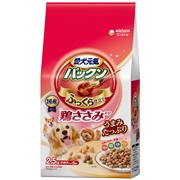 ユニ・チャーム 国産 愛犬元気 パックン 鶏ささみ入り 成犬用 ささみ・緑黄色野菜・小魚・チーズ入り 2.5kg