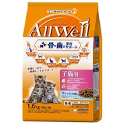 ユニ・チャーム 国産 Allwell オールウェル 子猫用 骨・歯の発育サポート フィッシュ味 1.6㎏