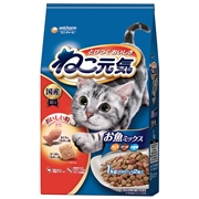 ユニ・チャーム 国産 ねこ元気 お魚ミックス まぐろ・かつお・白身魚入り 1.0kg