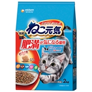 ユニ・チャーム 国産 ねこ元気 肥満が気になる猫用 まぐろ・かつお・白身魚・チキン・緑黄色野菜入り 2.0kg