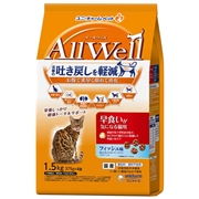 ユニ・チャーム 国産 Allwell オールウェル 吐き戻しケア 早食い気になる猫用 フィッシュ味 1.5㎏