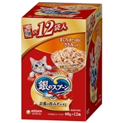銀のスプーンパウチ まぐろ・かつおにささみ入り 60g×12袋