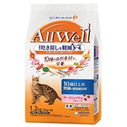 AllWell 国産 10種の自然素材 10歳以上の腎臓の健康維持用 サーモン＆ツナ味 1.2kg