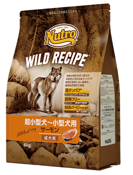 ニュートロ ワイルド レシピ 超小型犬～小型犬用 成犬用 サーモン 4kg 【定期購入】