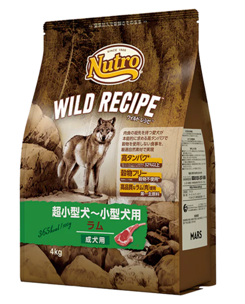 ニュートロ ワイルド レシピ 超小型犬～小型犬用 成犬用 ラム 4kg 【定期購入】