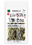 素材万歳 無添加 タラ皮そのまま縄編スティック 4本